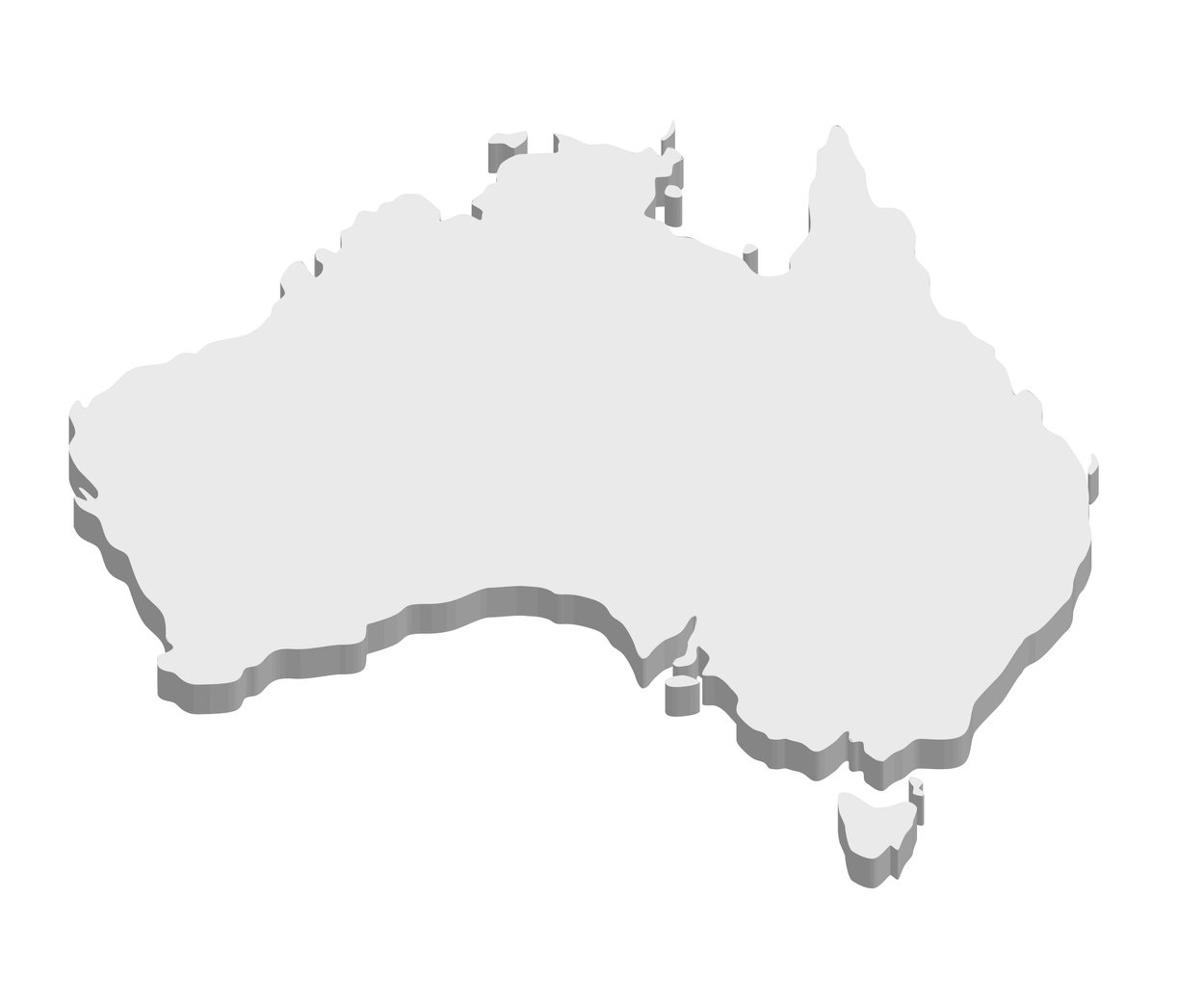 3D Map of Australia